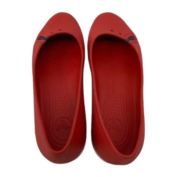 Crocs Crocband Size 10 Ballet Flats Slip On Comfort Shoes Casual Walking Red - Picture 3 of 10